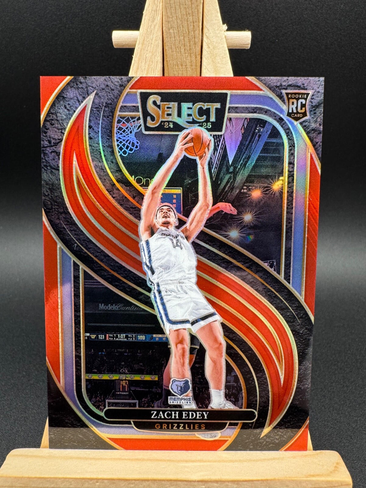 Zach Edey RC Rookie Premier Level Red Prizm /199 2024-25 Panini Select Grizzlies