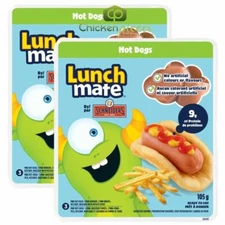 Schneiders Lunch Mate Hot Dogs Quality Bulk Large Lunch Kit 105g/3.70z (2/Case)