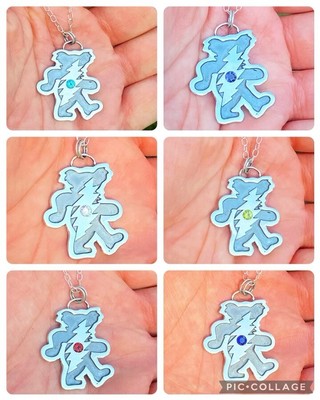 Sterling Silver Dancing Bear With Your Choice of Gemstone