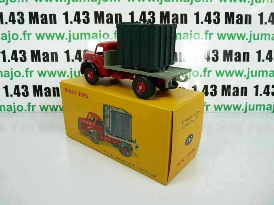 DT84 Voiture réédition DINKY TOYS atlas : 34B Plateau Berliet Container - Photo 3/4