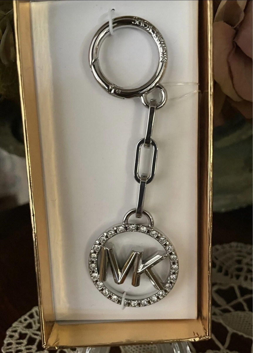 Michael Kors Keychain Charm; Goldtone Or Slvrtone Metal W