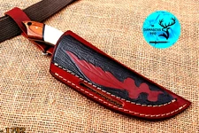 7.5" CUSTOM HANDMADE PURE COW LEATHER SHEATH FOR FIX BLADE KNIFE SURVIVAL 1792