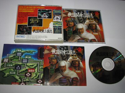 Sengoku Kantou Sangokushi PC Engine CD-ROM Japan import + map US Seller