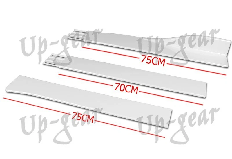 Falda lateral blanca pintada universal balancín divisores difusor labio 86" x 4" 6 piezas Foto 4 de 4