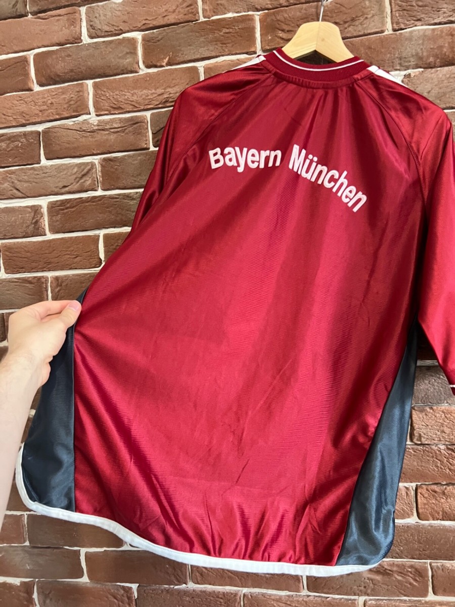 Rare Vintage 00s Adidas Bayern Munich Jersey Football L Burgundy