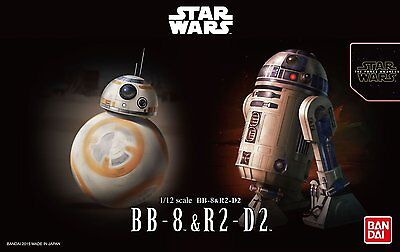 Bandai Star Wars BB-8 & R2-D2 BB8 R2D2 1/12 scale The Force Bandai Star Wars BB-8 & R2-D2 BB8 R2D2 1/12 scale The Force