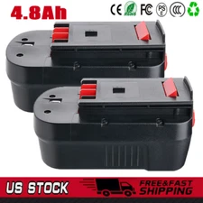 2 Pack 18V for Black and Decker HPB18 18 Volt 4.8 Ah Battery HPB18-OPE 244760-00