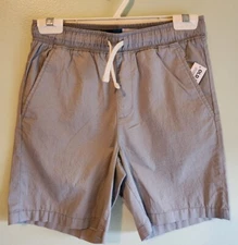 Old Navy Boys Twill Jogger Shorts LIGHT GRAY School Play Uniform #31823