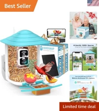 TUC Smart Bird Feeder Camera 2K HD with AI, Solar & Night Vision - Ultimate O...