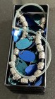 Vintage Iridescent Sequin Statement Necklace & Earrings Set, Excellent Condition — photo 7