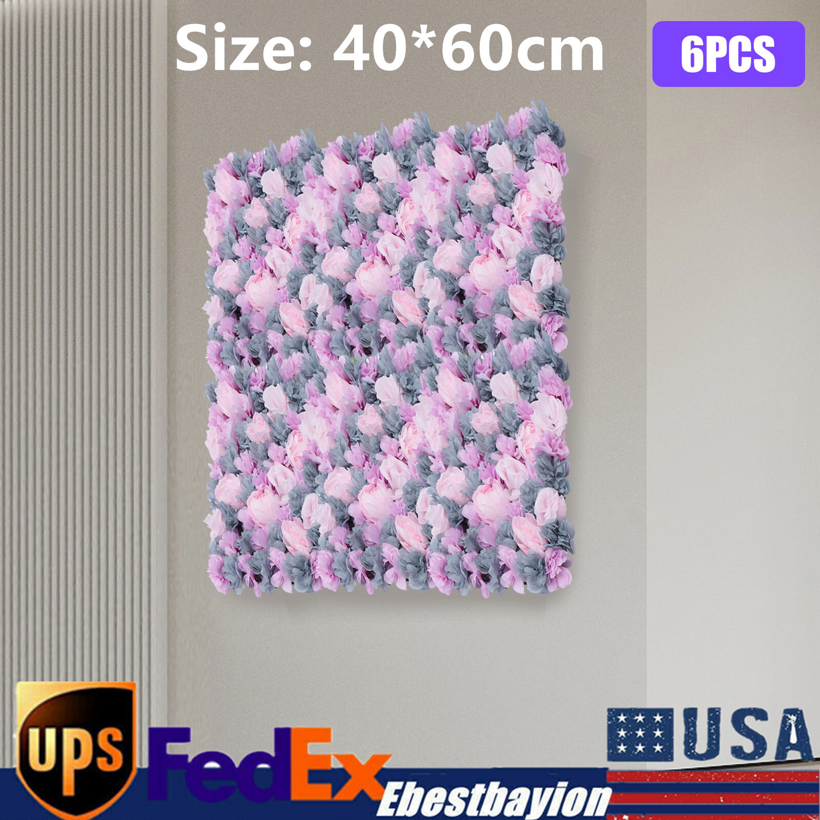 Artificial Wall Flower Backdrop 3D Silk Rose Wall Wedding Party Background Decor