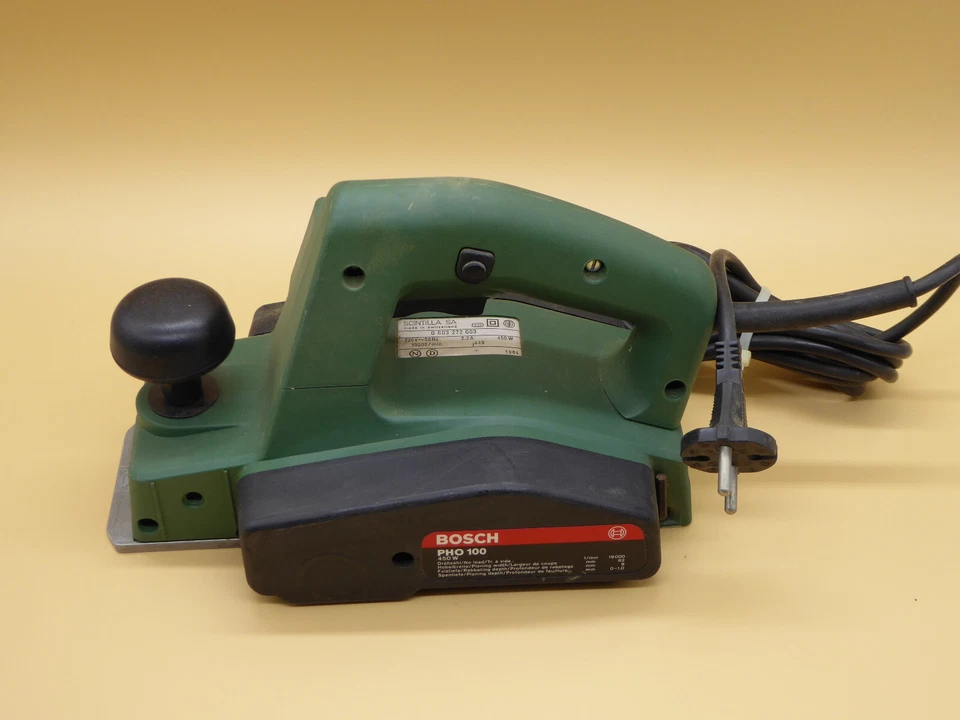 BOSCH PHO 100 Elektrohobel 450 Watt 82mm wenig benutzt Scintilla SA Switzerland - Bild 3 von 3