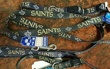 NEW ORLEANS SAINTS, DOG COLLARS or LEASH, made in USA