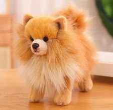 Brown Pomeranian Dog 9-inch Stuffed Animal Plush Toys Toddler Doll Kids Gifts