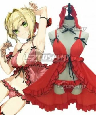 Fate Grand Order FGO Saber Nero Claudius Pajamas Sleepwear Girls Cosplay Costume