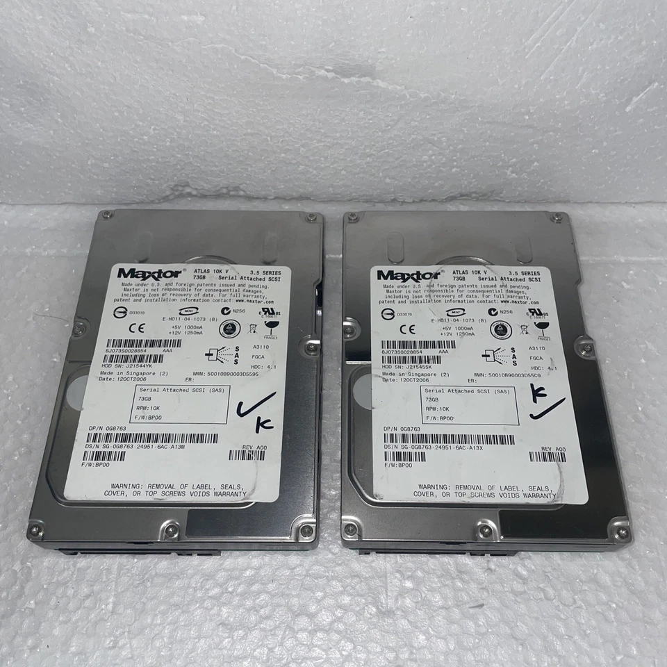 1 x Maxtor 0G8763 73GB ATLAS 10K V SAS Internal Hard Drive - Image 2 of 4