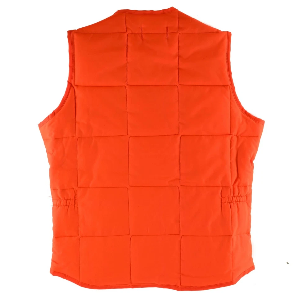 Riverside Quilted Workwear Nylon Orange Vest Button Down M M/40 - Image 2 of 4