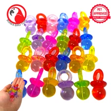 Bonka Bird Toys 2949 Pk24 Tiny Colorful Plastic Pacifiers Foot Talon Craft Part