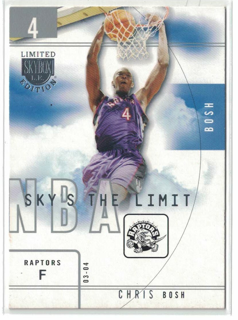 2003-04 Skybox Limited Edition LE CHRIS BOSH Sky's the Limit Rookie Card