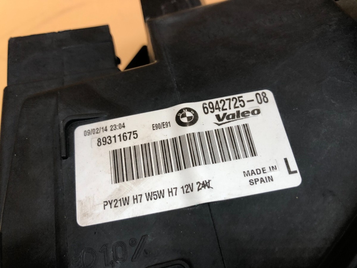 BMW E90 3 Serie Scheinwerfer links halogen 6942725 / 89311675 | eBay
