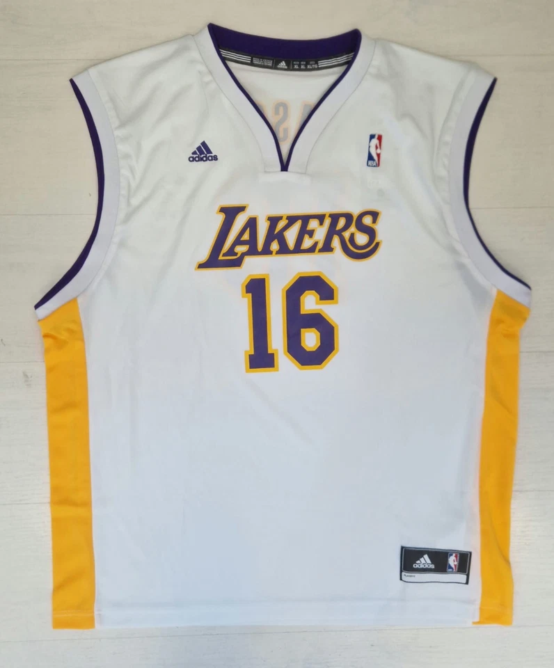 C5/20 ADIDAS BASKET LOS ANGELES LAKERS 16 GASOL CANOTTA CANOTTIERA  A21113 - Immagine 2 di 2