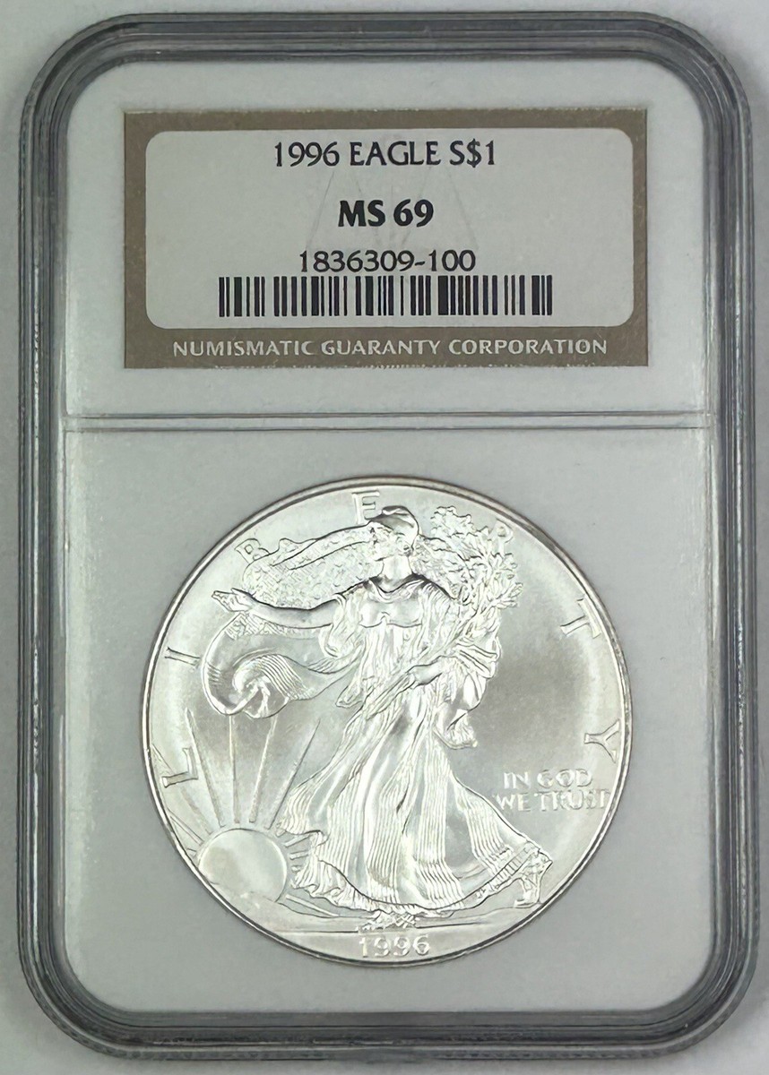 1996 American Silver $1 Eagle NGC MS 69 (X) | eBay