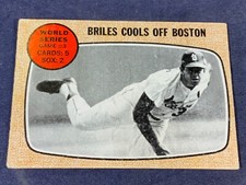 V4-80 BASEBALL CARD - NELSON BRILES WORLD SERIES - 1968 TOPPS - CARD #153