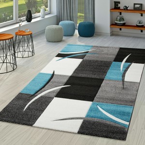 Modern Rug Geometric Carpet Rugs Living Room Soft Large Soft Mats Blue Grey Mats Ebay