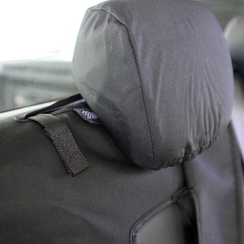 FORD RANGER WILDTRAK (2012) TAILORED FRONT & REAR SEAT COVERS BLACK 153 154 - Picture 7 of 7
