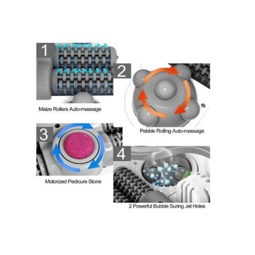 Masajeador de pies automático spa burbujas de calor temperatura ajustable pedicura calmar relajación - Imagen 3 de 11