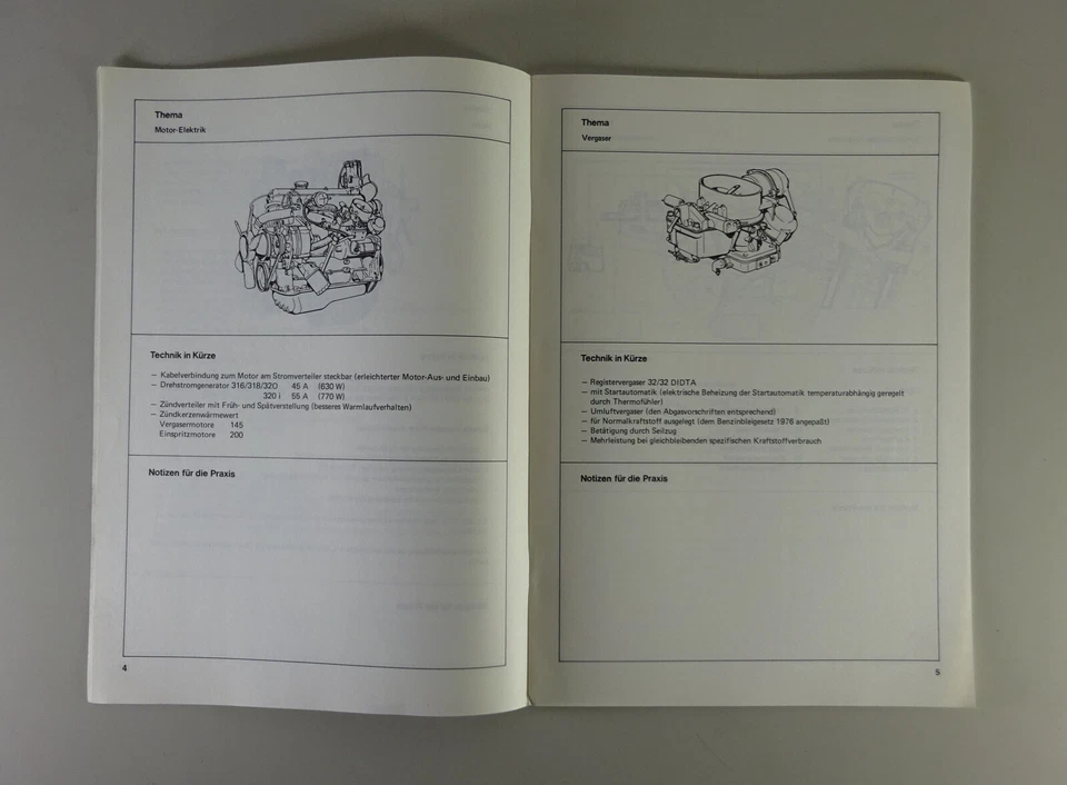Schulungsunterlage Seminario BMW 3er E21 316/318/320/320i Stand 10/1975 - Imagen 3 de 4