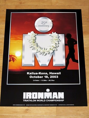 Affiche Originale Ironman Hawaii 2003 - Triathlon - Vintage - État Neuf (Mint)