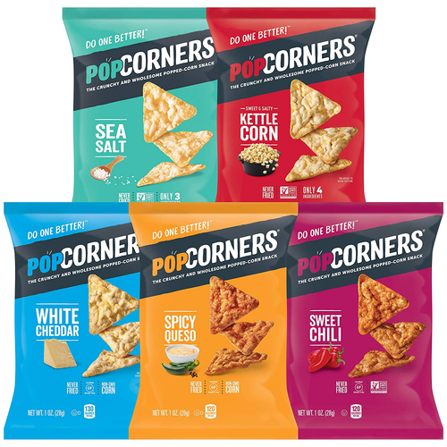 Popcorners Variety Pack Snacks Gluten Free Chips, 20 Count (Pack of 1