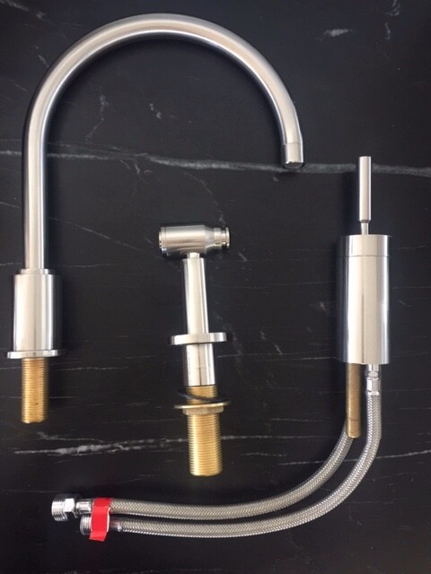 Water Creation F5 0010 01 Bridge Style Kitchen Faucet With Side