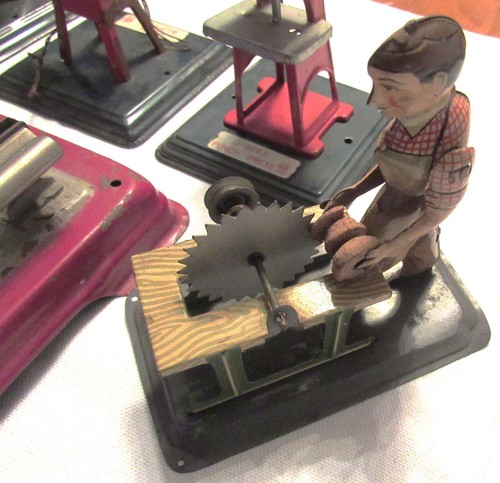ANTIQUE TOY STEAM ENGINE & 7 MACHINES US ZONE GERMANY - Picture 5 of 17