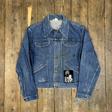 Wrangler Denim Jacket Vintage Button-up Bomber Coat, Blue, Womens Medium