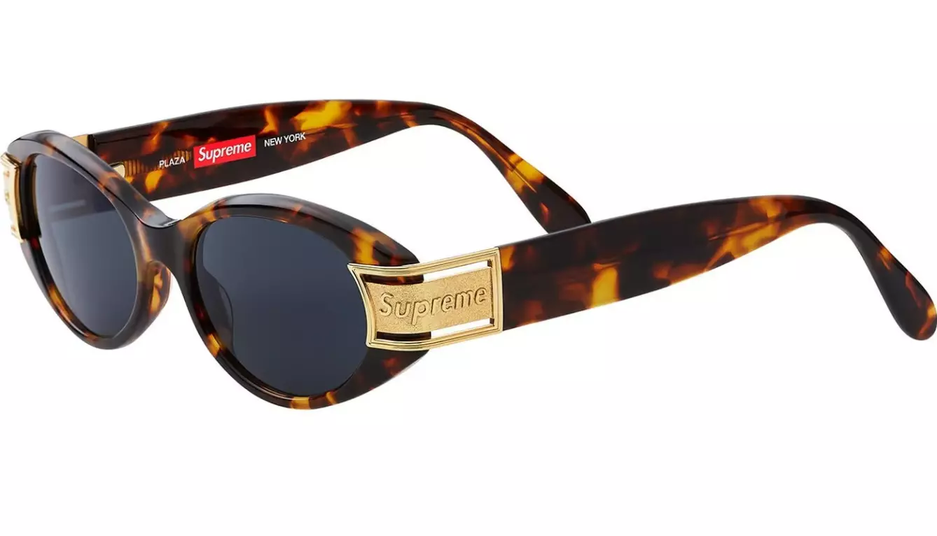 Lunettes de soleil Supreme Plaza Tortoise + Or   SS18   Fabriquées en Italie   NEUVES RARES NEUF AVEC ÉTIQUETTES
