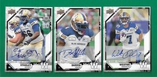 2019 Upper Deck CFL Winnipeg Blue Bombers Autograph Lot 3 Cards Dressler Adams