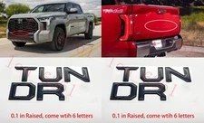 Gloss Black Domed Emblem Fit TOYOTA 2022 2023 TUNDRA Front Tailgate Grill Letter