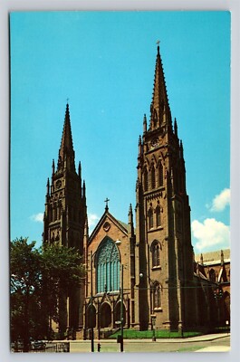 Albany NY Cathedral of the Immaculate Conception Catholic Diocese Vtg Postcard