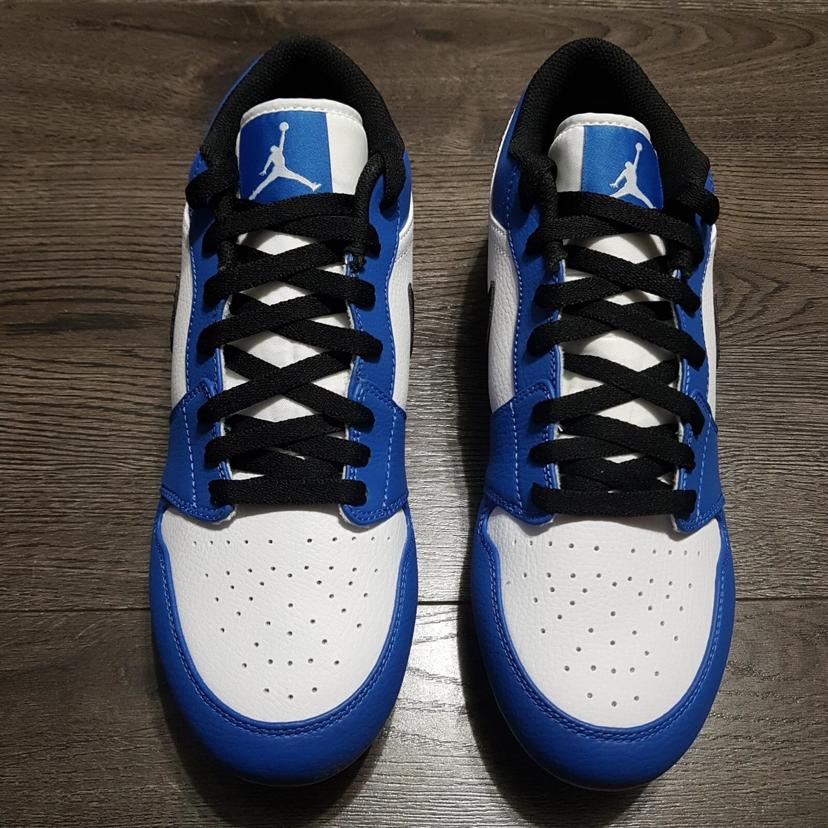 NIKE Air Jordan 1 Low TD Football Cleats Mens 8 14 True Blue White Black