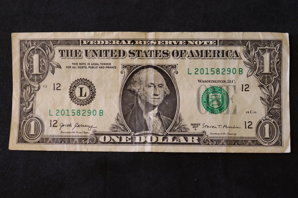 [AUG 29, 2015] $1 ONE DOLLAR   BIRTHDAY/ANNIVERSARY NOTE.  SN # L 20158290 B - Image 2 of 3