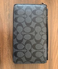 COACH Signature Double Zip Travel Organizer