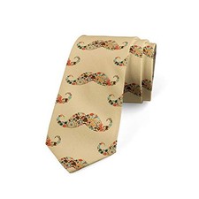 Multicolor Modern Men's Tie 3.7" Ecru