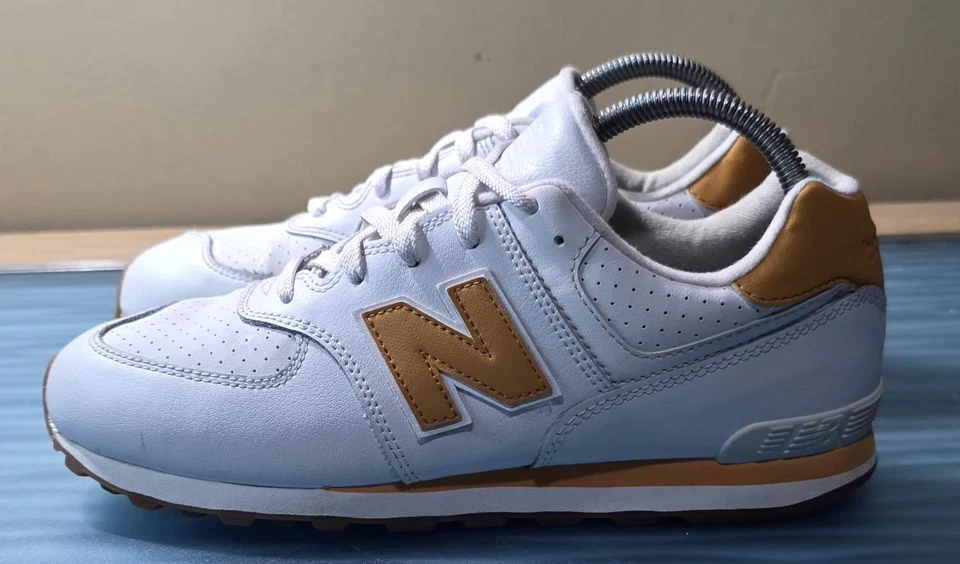 New Balance 574 Blanco/Marrón Claro/Naranja GC574FCS Talla 7 Foto 4 de 4