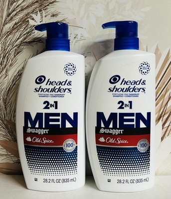 2-Pack Head & Shoulders ~ Old Spice Men's 2 in 1 Dandruff Shampoo &  Conditioner