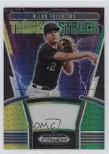 2020 Prizm Draft Picks Thunderstruck Green & Yellow Hyper Milan Tolentino 0q3