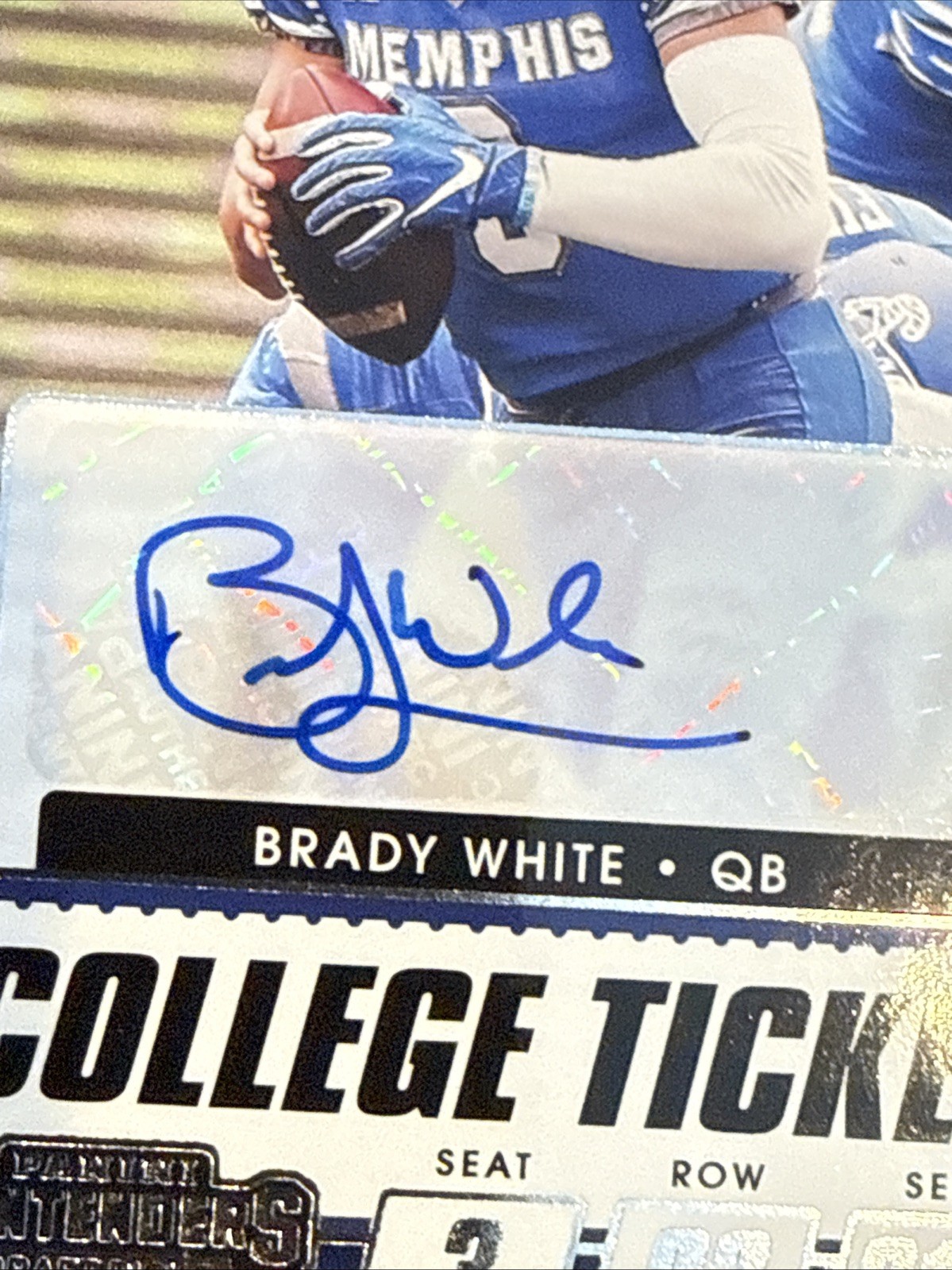 Brady White Auto 2021 Panini Contenders Draft Picks College Ticket Autograph 222 view 2