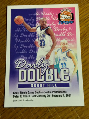 2000-01 Topps Tip-Off Basketball  Daily Double Grant Hill EX-NrMt