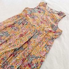 J Crew Floral Tiered Sleeveless Dress Size 14 Cotton Cottage Core Whimsical